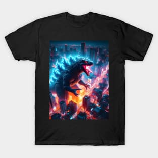 Monstrous Elegance: Unleash Godzilla vs. Kong Vibes in Epic Creature Couture! T-Shirt